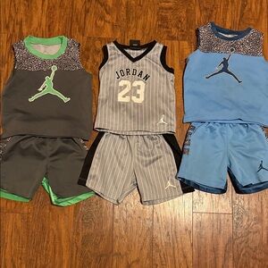 Jordan Kids Tank Top Set - Gray, Blue, and Green